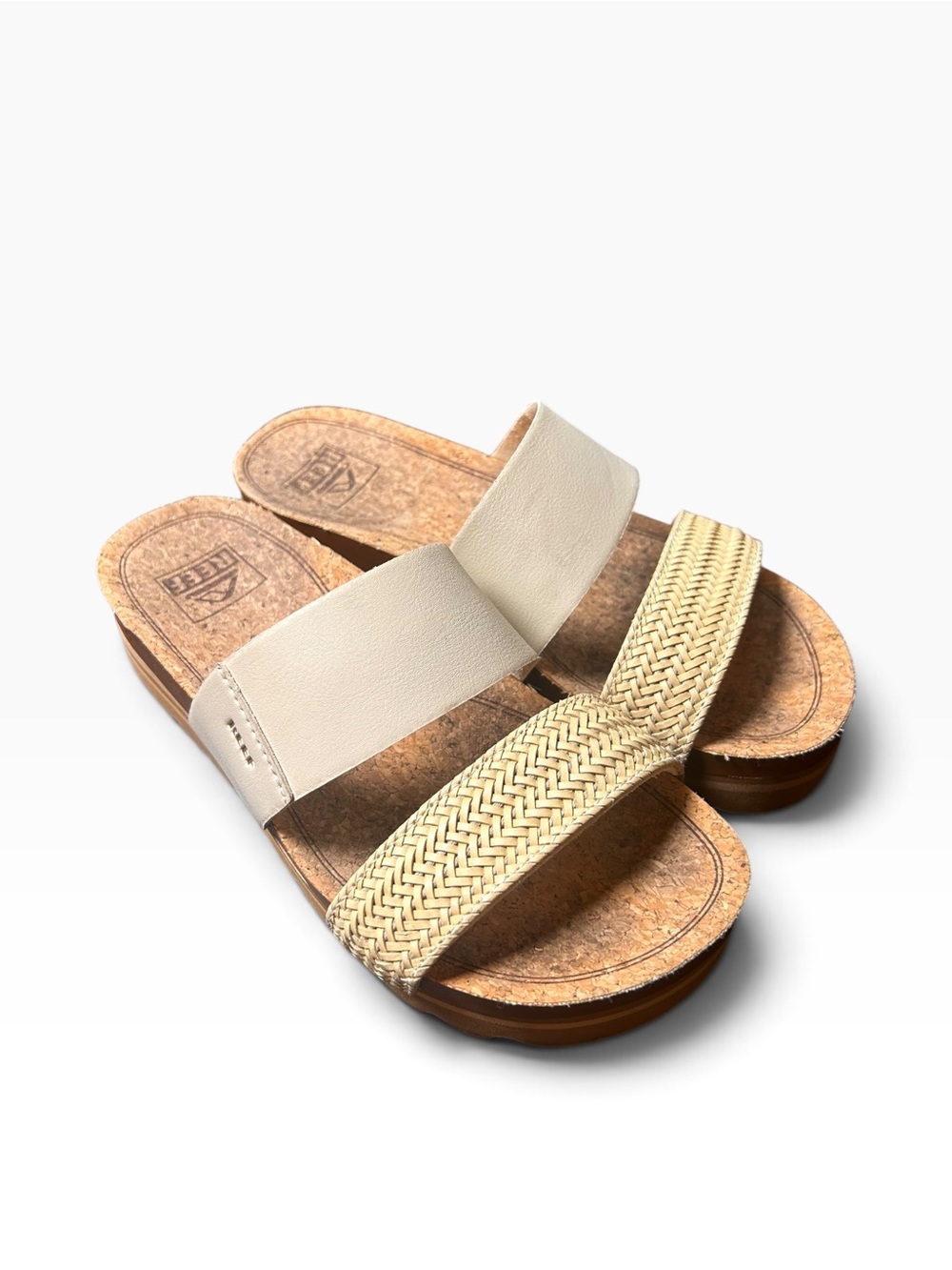 Reef Cushion Vista Hi Braided
Platform Slides Vintage White Size
6/36 - Picture 8 of 12